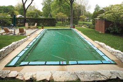 12-Year Midwest Canvas Supreme Plus Winter Pool Cover for 35' x 50' Rectangle Pools (Cover Size 40' x 55')