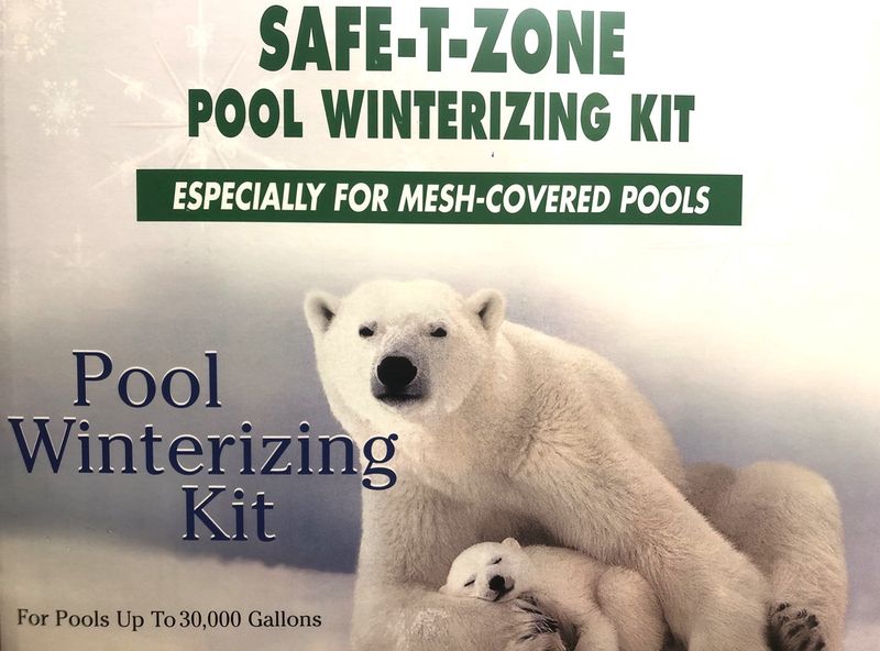 Safe-T-Zone Winter Pool Chemical Closing Kit for Mesh Pool Covers