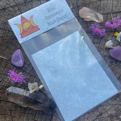 Blue Parchment Spell Paper