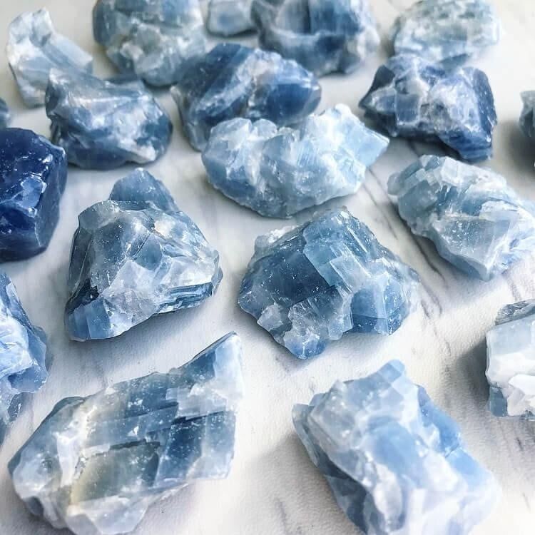 Large Blue Calcite (Rough)
