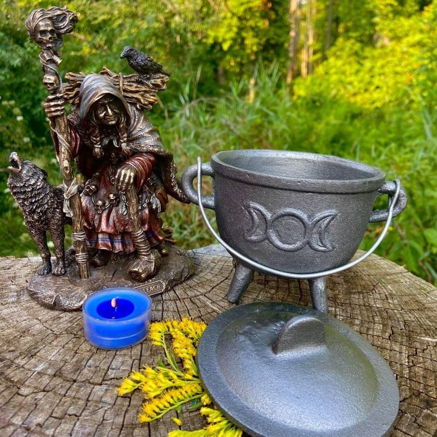 Medium Cauldron (4.5&quot;) Triple Moon