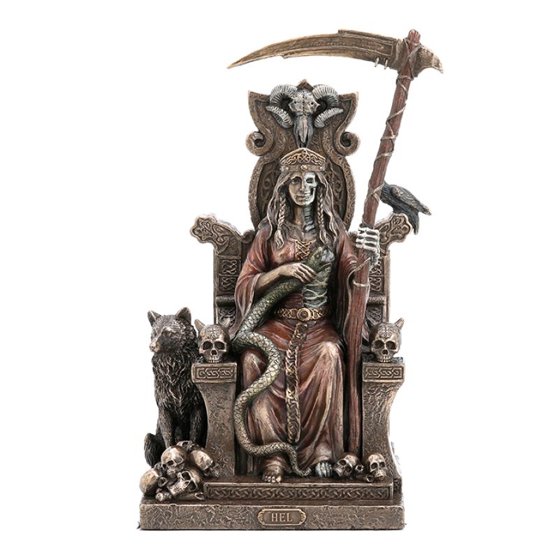 Hel Sitting on Throne Norse Goddess of Death