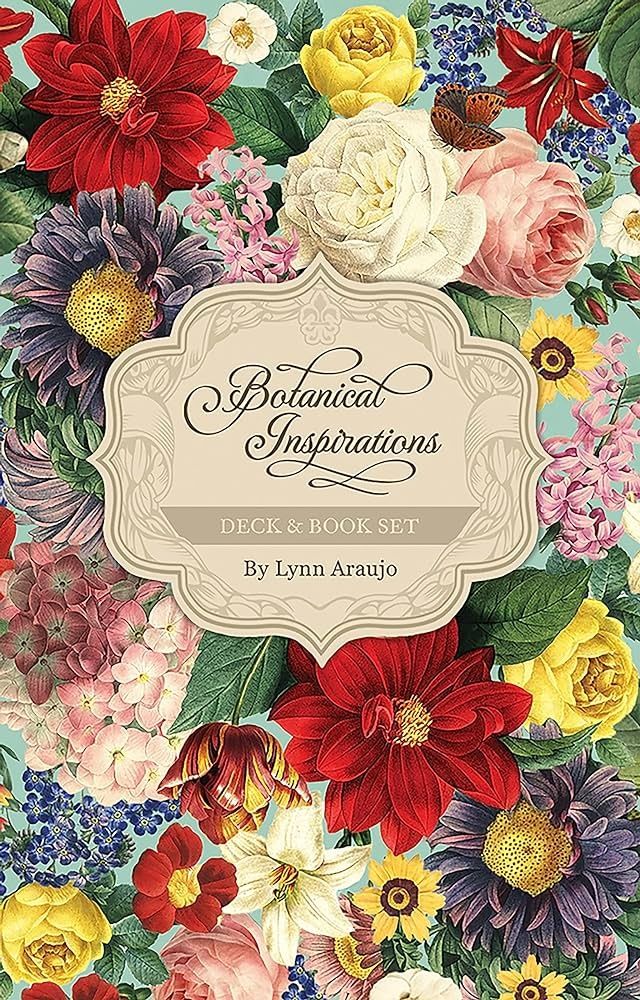 BOTANICAL INSPIRATIONS DECK &amp; BOOK SET (44-card deck, 100-page guidebook, fold-out guide &amp; drawstring organza pouch)