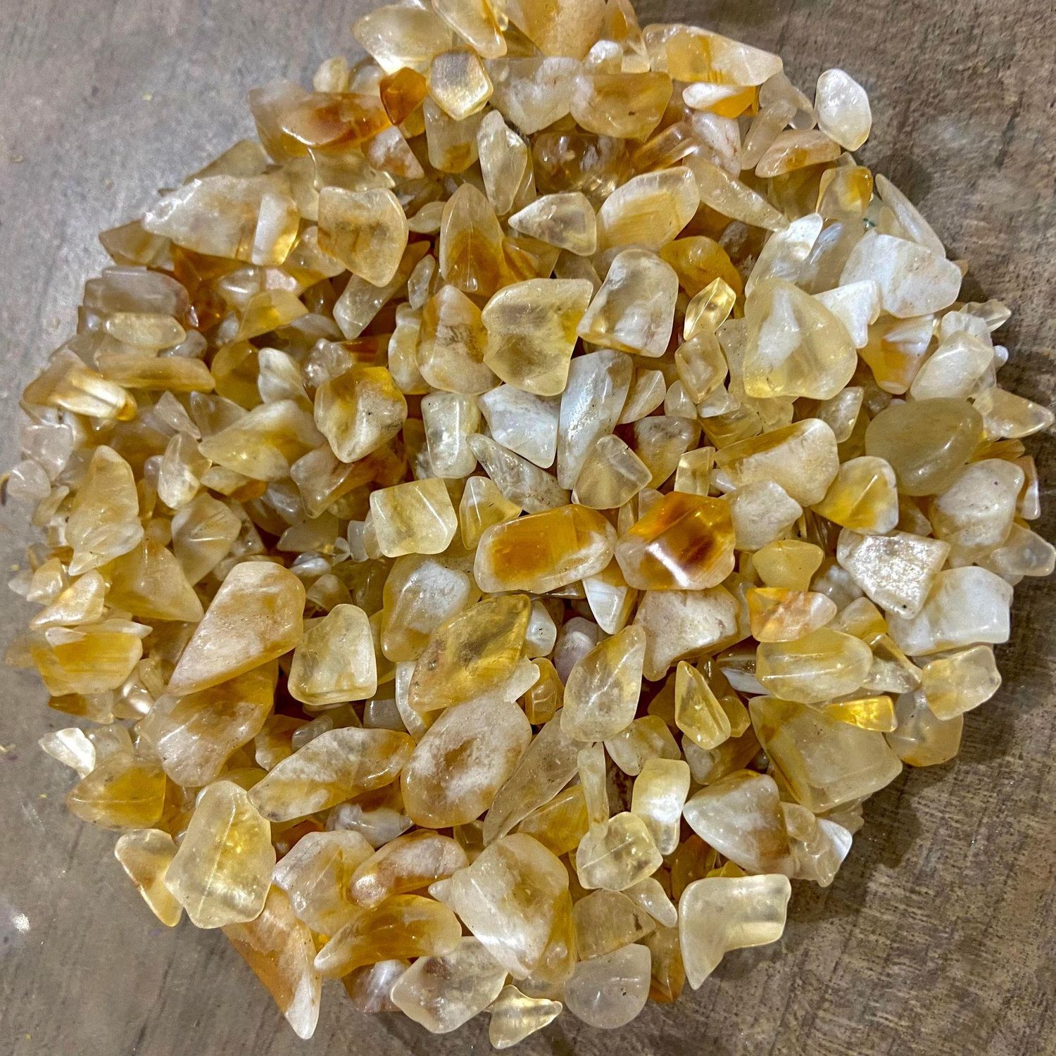 Citrine Chips 1oz (Crystal Chip Bar)
