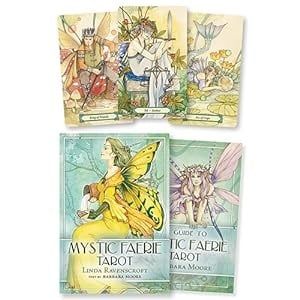 MYSTIC FAERIE TAROT (78-cards, book &amp; organdy bag with satin cord; boxed) BOX SET