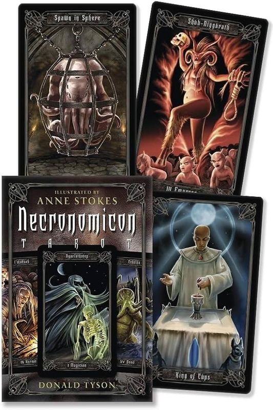 NECRONOMICON TAROT (78 cards, book &amp; black organdy bag) BOX SET