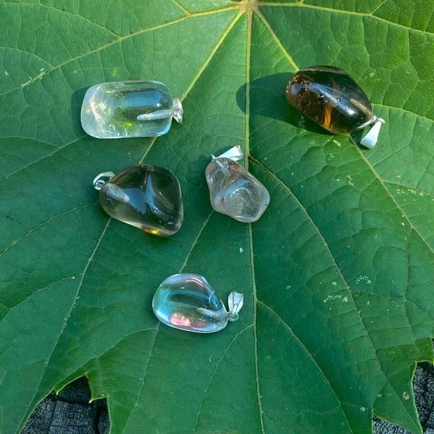 Tumbled REAL NATURAL Citrine Pendant Prosperity Amulet