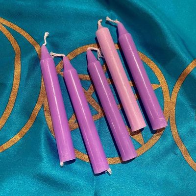 Light Purple Lilac  Chime Spell Candle