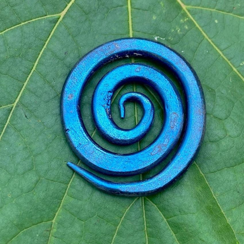 Luna Ignis Colorized Iron Celtic Spiral Amulet Pendant