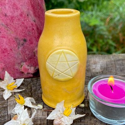 Luna Ignis Ceramic  Large Witch Bottle Yellow For Air
