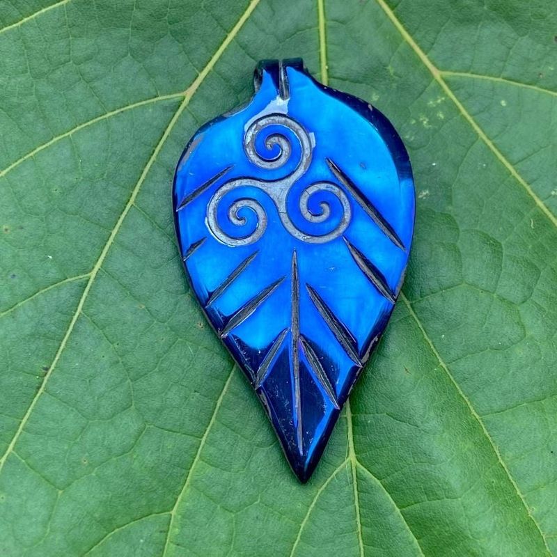 Luna Ignis Hand Forged Unique Triskelion Leaf Amulet Pendant