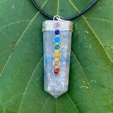 K2 Chakra Pendant Necklace On Wax Cord