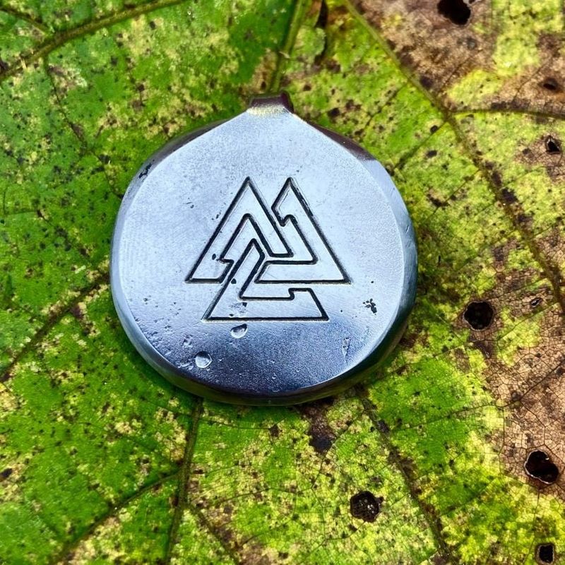 Luna Ignis Hand Forged Valknut Amulet Pendant