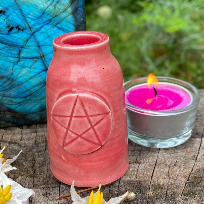 Luna Ignis Ceramic  Small Witch Bottle Red For Fire