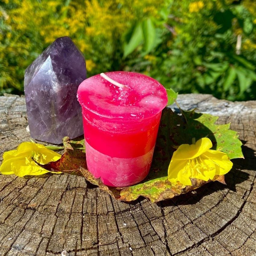 Crystal Journey Reiki Charged Herbal Magic Spell Votives - Love
