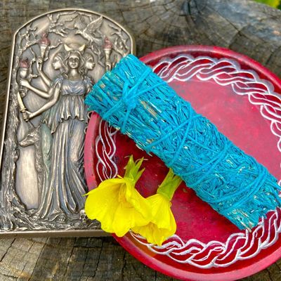 Medium Smudge White Sage  Infused With Nag Champa 4 Inches