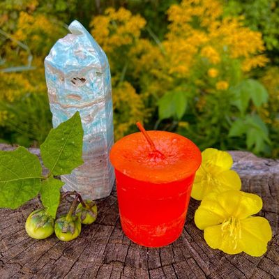 Crystal Journey Reiki Charged Herbal Magic Spell Votives - Joy