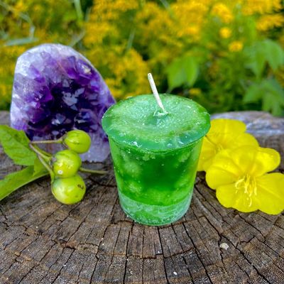Crystal Journey Reiki Charged Herbal Magic Spell Votives - Money Crystal Journey Reiki Charged Herbal Magic Spell Votives - Money
