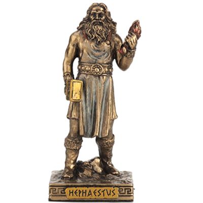 Greek Mini Statue - Hephaestus (Bronze)