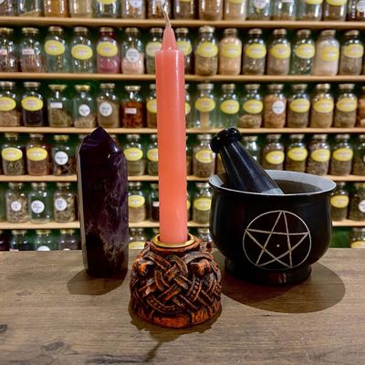 Pink Household Size Spell Candle