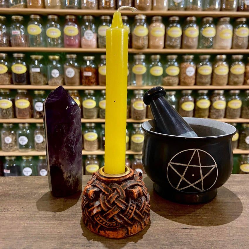 Yellow Household Size Spell Candle