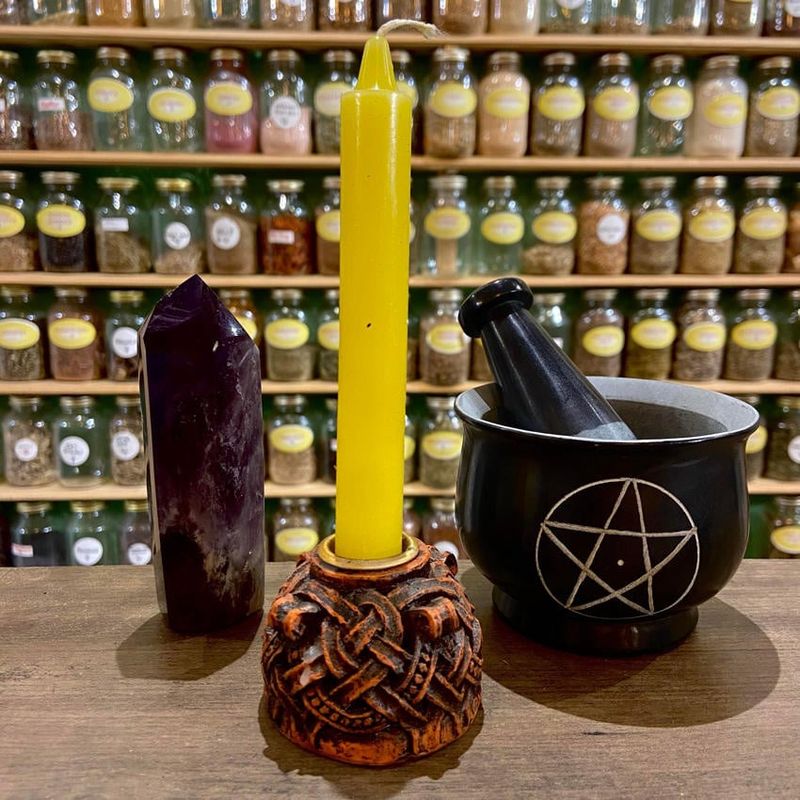 Yellow Household Size Spell Candle
