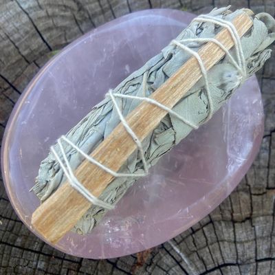 Medium Smudge White Sage and Palo Santo 4 Inches