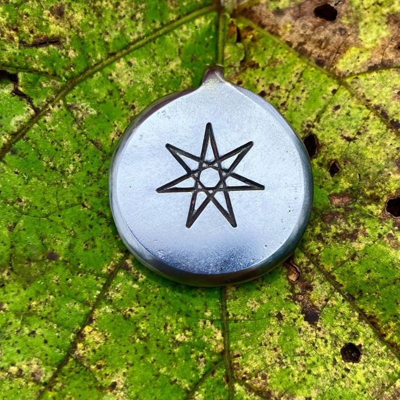 Luna Ignis Hand Forged Faery Star Septagram Amulet Pendant