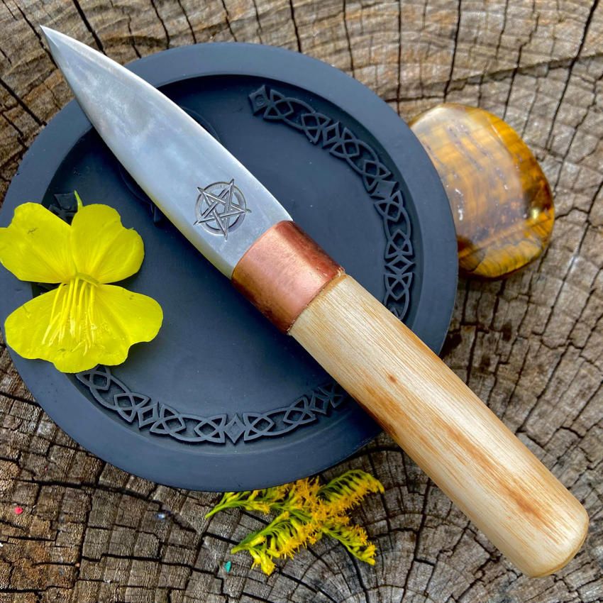 Cunning Craft Iron Athame Pentacle with Mulberry Handle