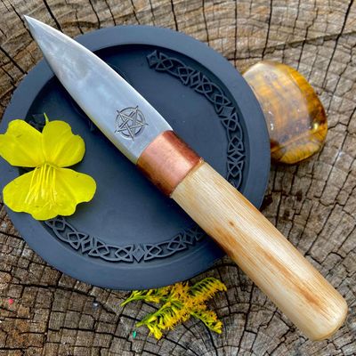 Cunning Craft Iron Athame Pentacle with Mulberry Handle