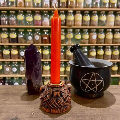 Orange Household Size Spell Candle