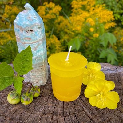Crystal Journey Reiki Charged Herbal Magic Spell Votives - Laughter