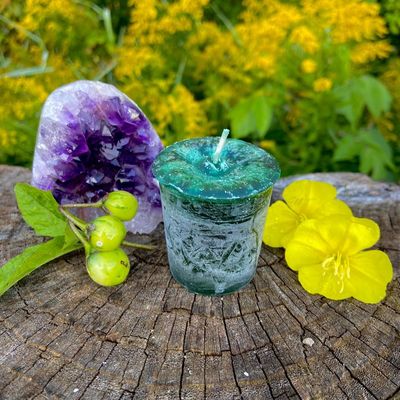 Crystal Journey Reiki Charged Herbal Magic Spell Votives - Peace
