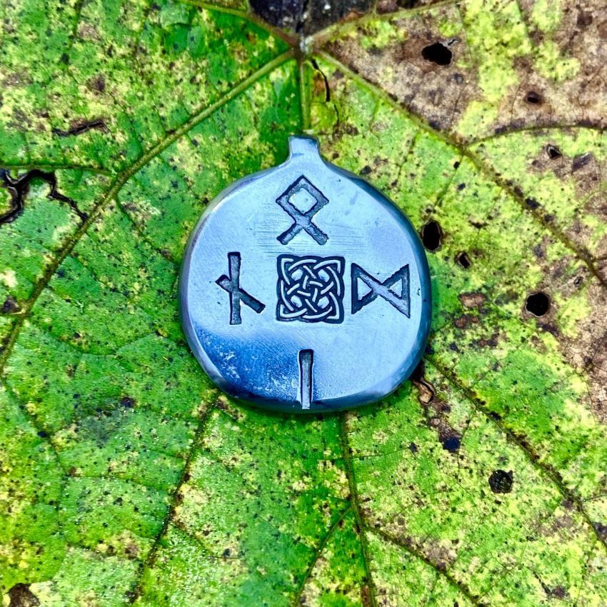 Luna Ignis Hand Forged Runic Odin Pendant