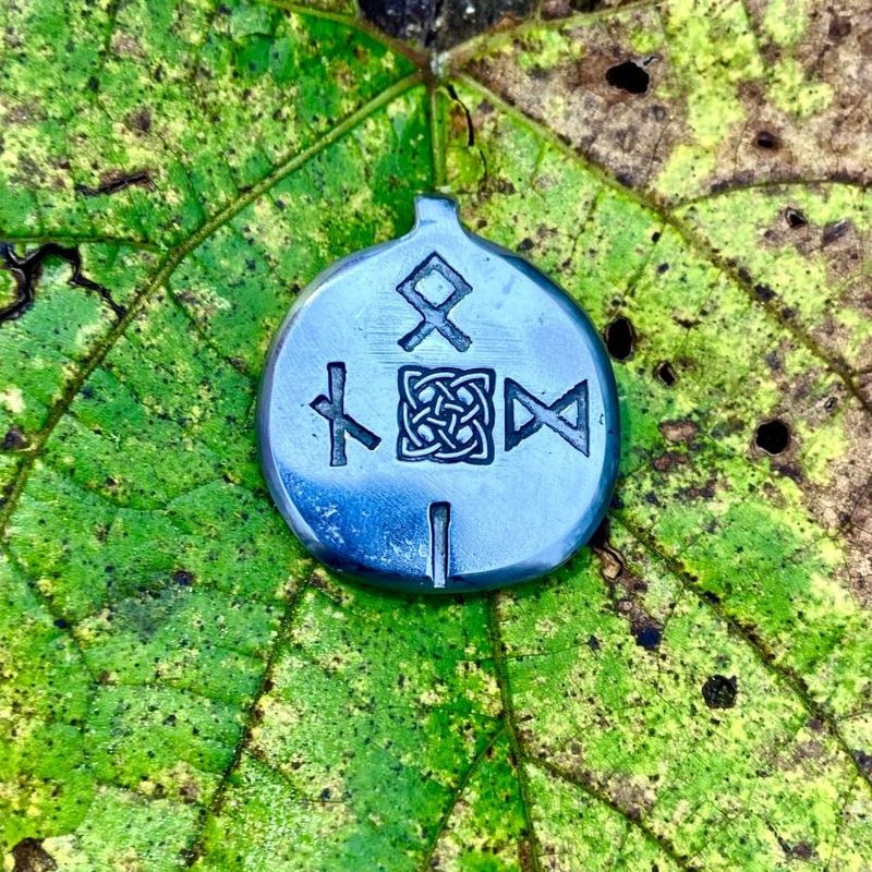 Luna Ignis Hand Forged Runic Odin Pendant