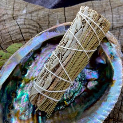 Medium Smudge White sage and Pine 4 Inches