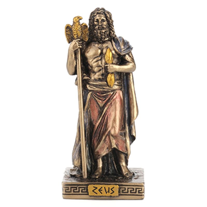 Greek Mini Statue - Zeus (Bronze)