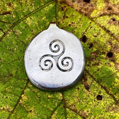 Luna Ignis Hand Forged Triskelion Amulet Pendant