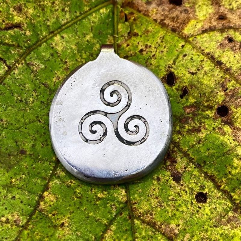 Luna Ignis Hand Forged Triskelion Amulet Pendant