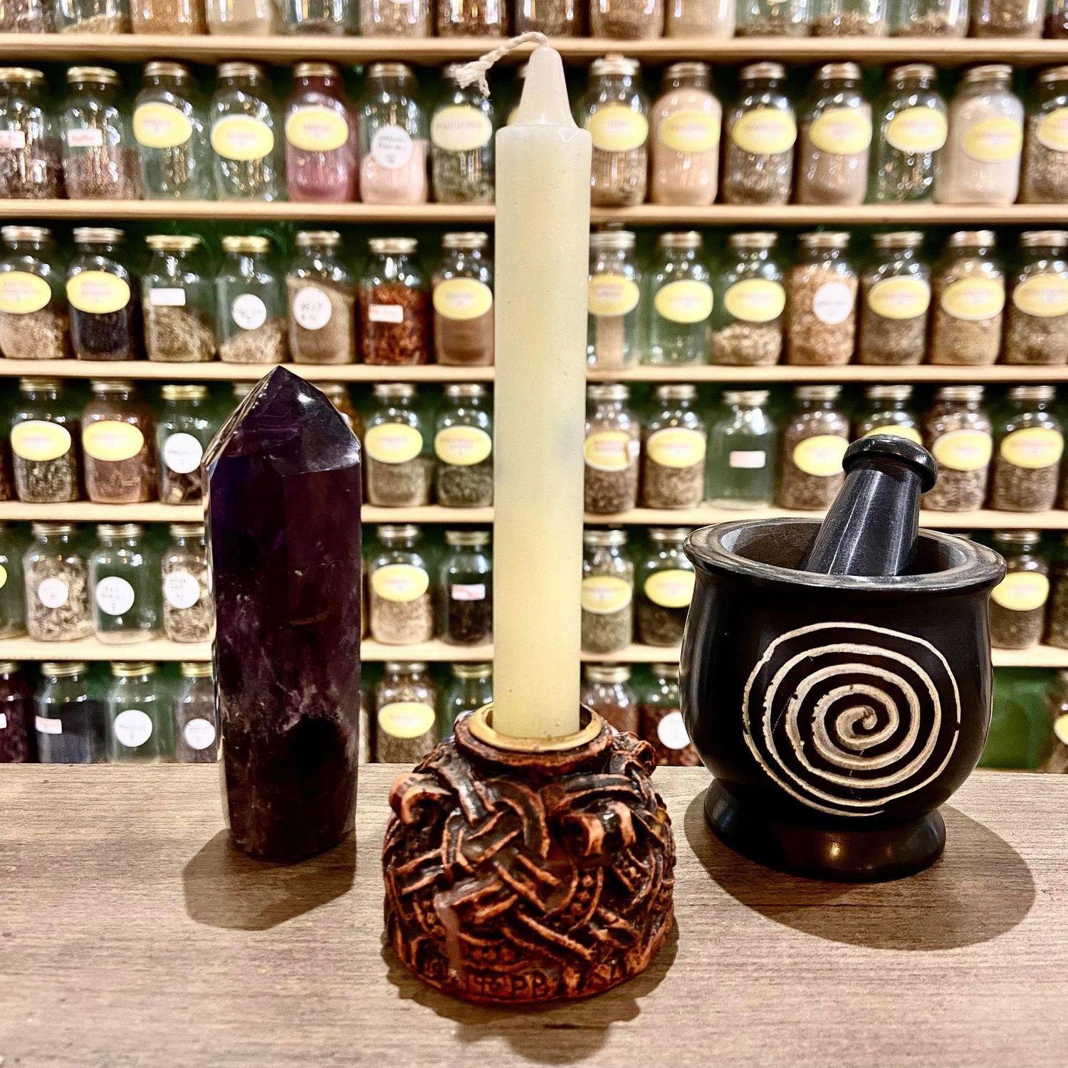 White Household Size Spell Candle