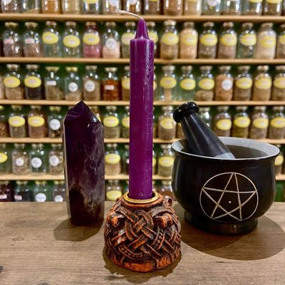 Purple Household Size Spell Candle