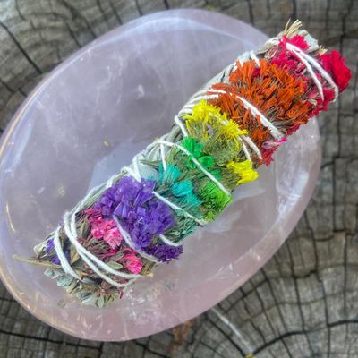 Medium Smudge White Sage  Seven Chakra 4 Inches