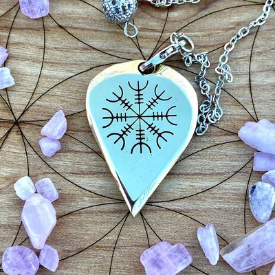 Luna Ignis Artisan Brass Pendulum Hand Crafted with Helm Of Awe