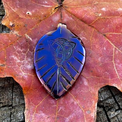 Luna Ignis Hand Forged Unique Triquetra amulet Pendant