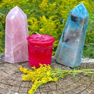 Crystal Journey Reiki Charged Herbal Magic Spell Votives - Seduction