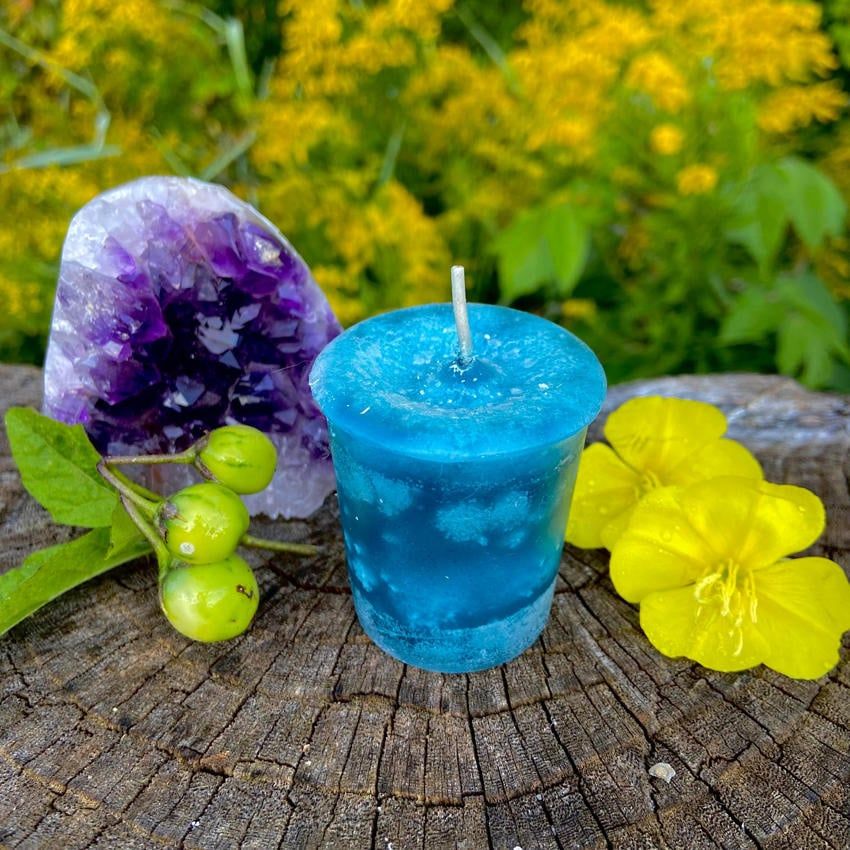 Crystal Journey Reiki Charged Herbal Magic Spell Votives - Angel&#39;s Influence