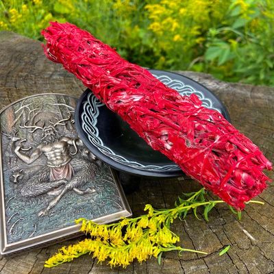 Large Smudge White Sage With Dragons Blood 9 Inches