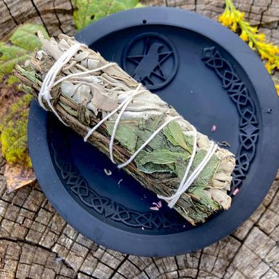 Medium Smudge White Sage And Peppermint 4 Inches