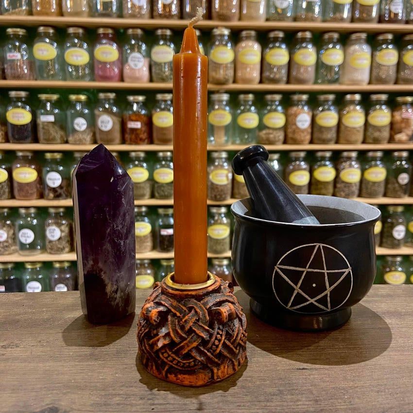 Brown Household Size Spell Candle