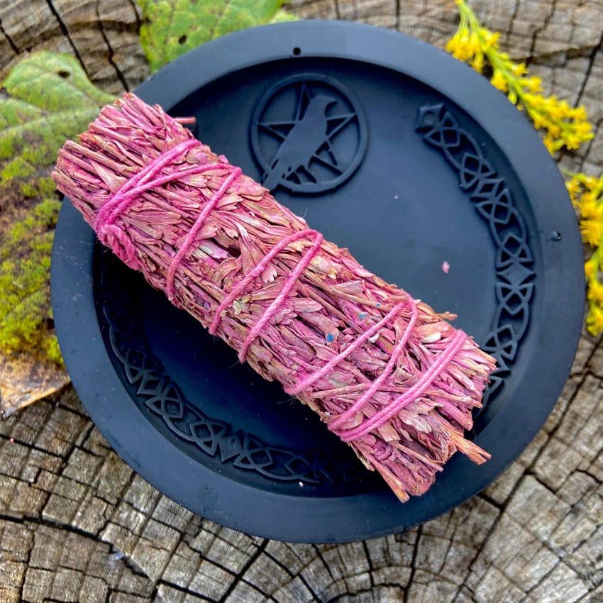Medium Smudge White Sage  Infused With Rose 4 Inches